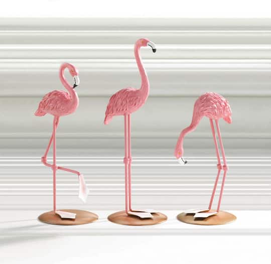 Decorative Tabletop Flamingos, 3ct.